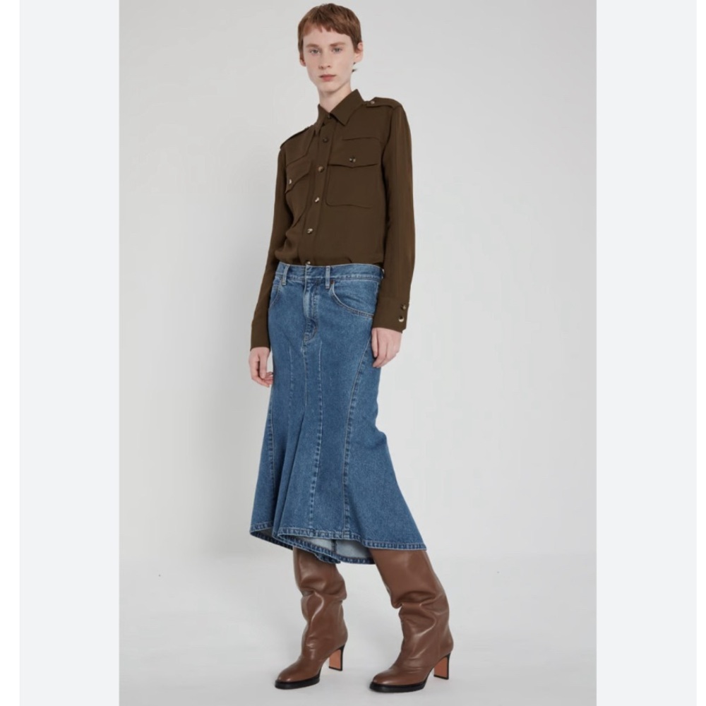 Petar Petrov Blue Denim GENELL Culottes